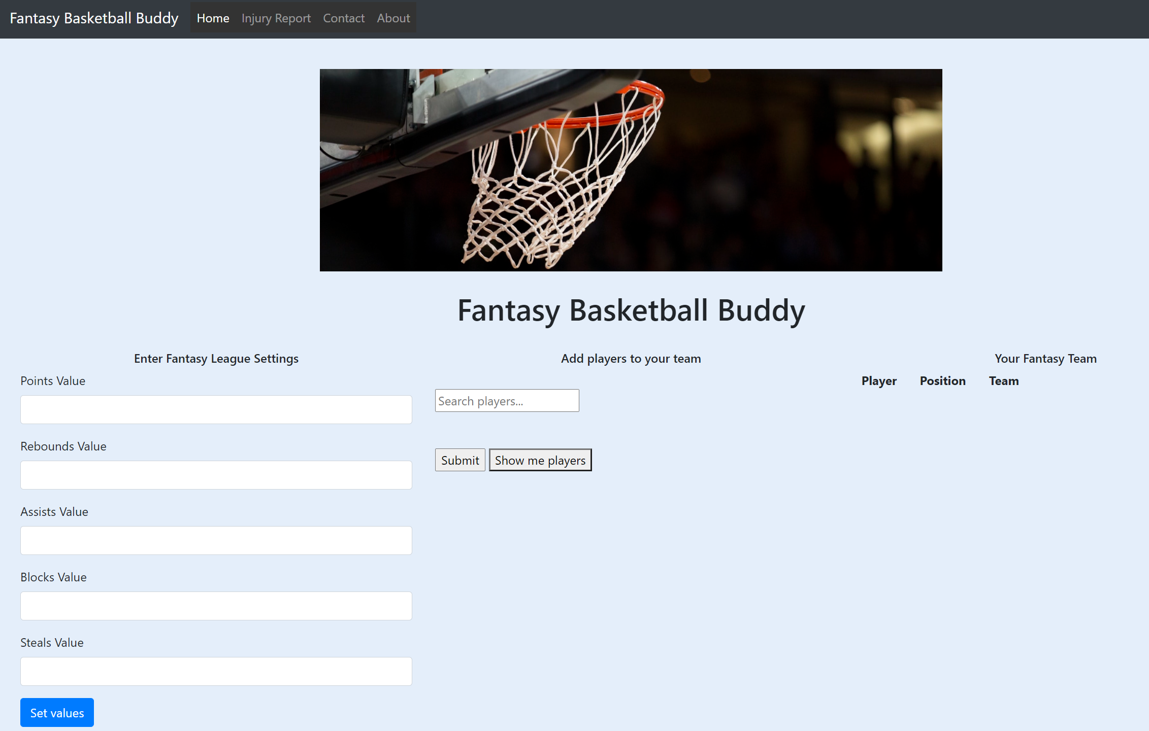 Fantasy Basketball Helper